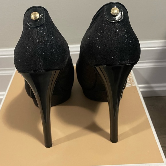 Michael Kor Black Sparkle High Heels - Picture 3 of 5